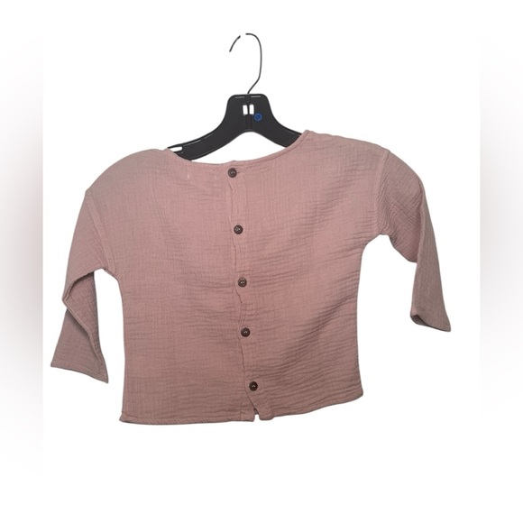 The Simple Folk New Button Back Antique Rose 100% Cotton Top Size 2-3T - Picture 4 of 6